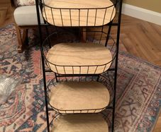 Large 3 Tier Storage / Plant Stand | Metal & Wood (Like New)