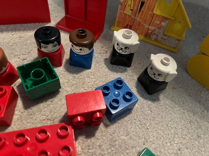 Vintage lego Duplo figures and bricks