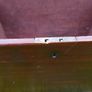 Vintage Wooden Box with Brass Handle and Key 16"x!0"x10" Image 7