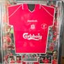 Signed and Framed Robbie Fowler UEFA Cup Final 2001 Replica Jersey  Certificate of Authenticity Included Image 4