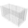 Gabion Raised Bed Steel 180x90x100 cm Silver Image 2
