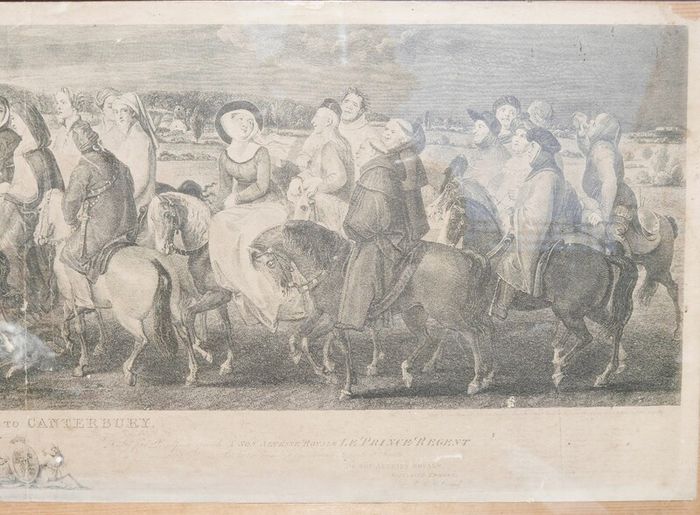 Rare 1817 Pilgrimage To Canterbury Engraving nicely