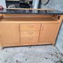 Solid White Oak Sideboard Granite top Image 2