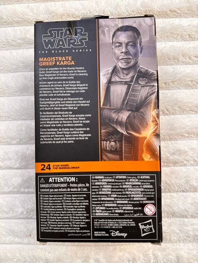 Hasbro Star Wars the Black Series Mandalorian Magistrate Greef Karga Damaged Box Please see photos