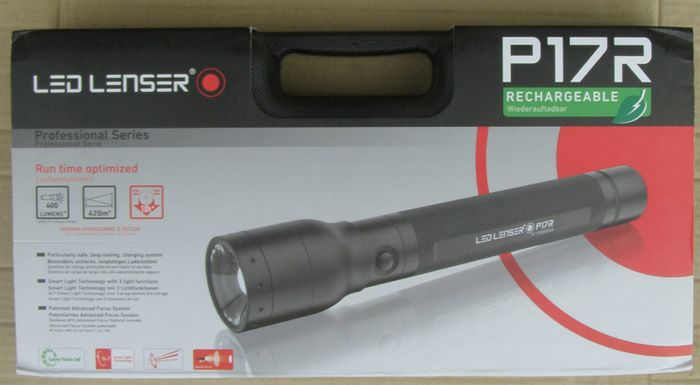 LED Lenser P17R Rechargeable Torch and Spare Battery