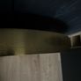 Large round wall mirror - brushed brass Image 2