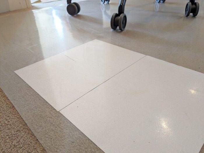 Huge transparent PVC chair mat for hardwood floors 150cm x 120cm (59 in x 47 in)