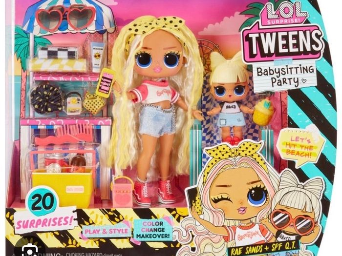 L.O.L. Surprise dolls. Tweens Babysitting Party Dolls Rae Sands and SPF Q.T.