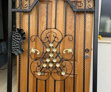 cast iron gate with electric lock