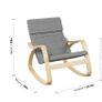 BRAND NEW Sedia A Dondolo Poltrona Relax Reclinabile Chaise Longue Grigio Recliner Lounge Chair Image 3