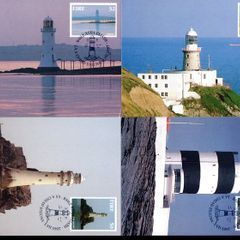 1997 Ireland Lighthouse (The Baily, Tabert, Hook Head & The Fastnet) Stamp Maximum Cards First Day of Issue Cancel with matching stamp.