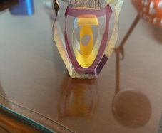 'NIGHT EYES' mini owl sculpture by Bertil Vallien for Kosta Boda, vintage, #90048, no box, some wear ant tear