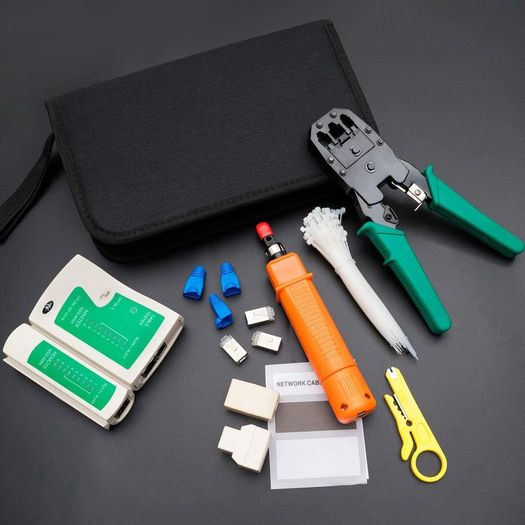 9 in 1 Network Repair Tools Kits - Computer Maintenance Repair LAN Network with Crimp Stripper Tool Set