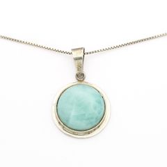 Vintage 925 Sterling Silver Larimar Necklace