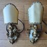 Vintage Ornate Mirror & Pair of Italian Gilt Wall Sconces  Complete Set Image 6