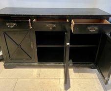 URGENT SELL OFF/ Stunning Vintage Black Sideboard / Buffet Unit