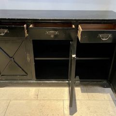 URGENT SELL OFF/ Stunning Vintage Black Sideboard / Buffet Unit