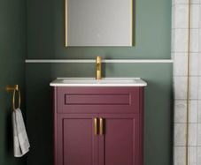 Arch 500x700 brushed brass mirror