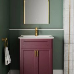 Arch 600x800 brushed brass mirror