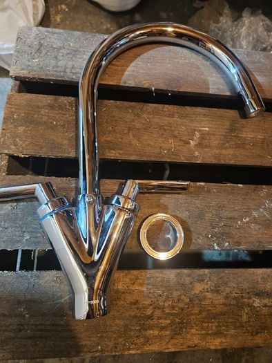 Chrome basin mixer taps