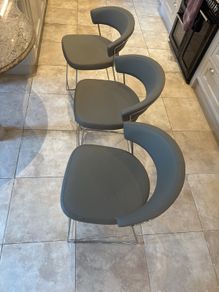 Calligaris leather stool