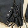 Black Lace Up Sides Top Large Image 2