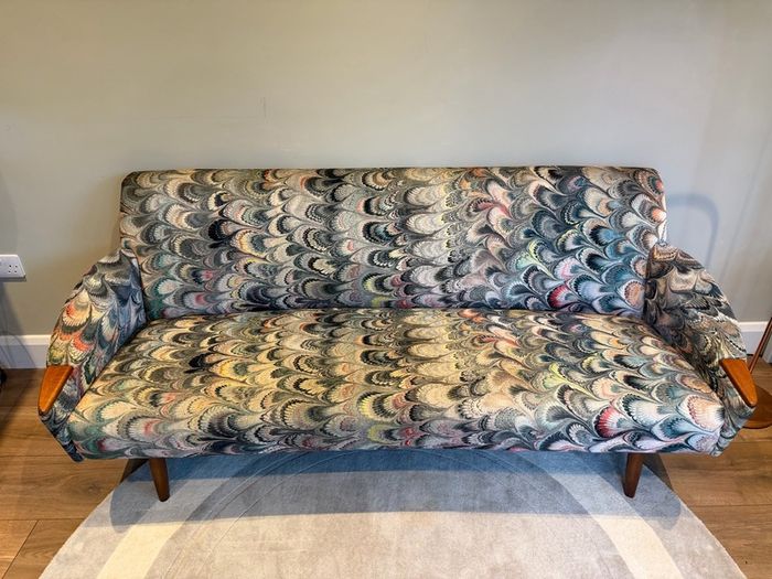 1950's  Vintage Danish Sofa re-upholstered
