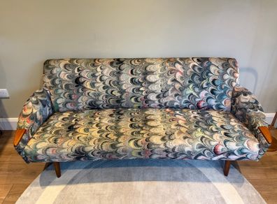 1950's  Vintage Danish Sofa re-upholstered