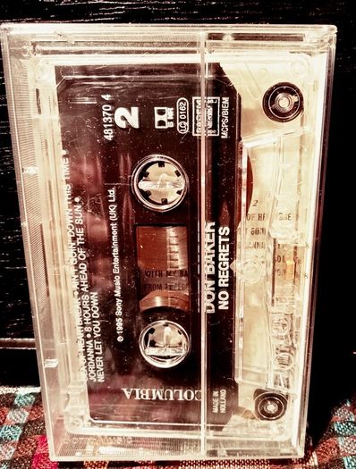 1995. Don Baker. No Regrets. Cassette Tape.