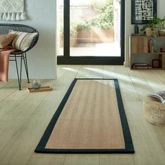 Herringbone Border Black Runner