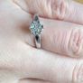 18ct white gold diamond cluster ring - size N Image 3