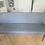 Grey Faux Leather High Back Bench Dining Bench.Good condition.Collectio.n only Image 3