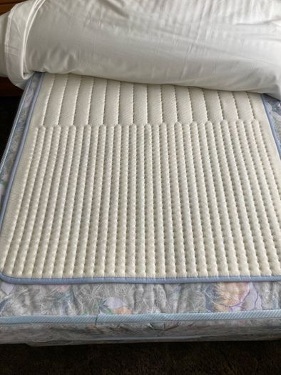 Single Beds x 2 with New Mattresses and Pine Headboards