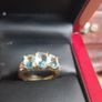 18 Ct Gold ring Natural Aquamarine 1.35 carat  and Diamond Image 3