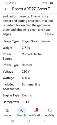 Bosch art 27 strimmer