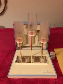3 candle Newbridge silver