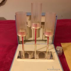 3 candle Newbridge silver