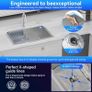 Stainless Steel kitche Sink,50 x 43cm,Inset Kitchen Sink,with Waste Kit,Drain Pipe,Pull-Out Drainer Basket,Suitable for Bathroom,Caravan Travelling Image 2