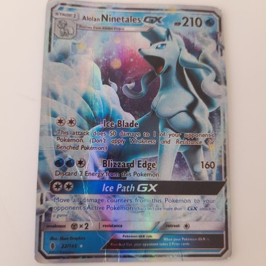 Alolan Ninetails GX Stage 1 card