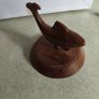 Wooden Fish on wood plinth home decore Image 5