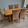 Solid Oak Dining Table & 6 Chairs Image 3