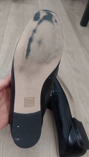 Black Leather Loafers, Office, size 7