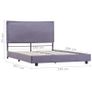 Bed Frame Light Grey Fabric 135x190 cm Image 7
