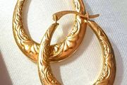 Vintage Hallmarked 9ct Gold Creole Earrings