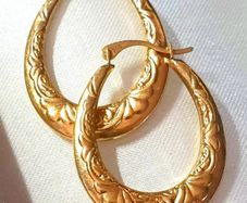 Vintage Hallmarked 9ct Gold Creole Earrings