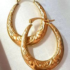 Vintage Hallmarked 9ct Gold Creole Earrings