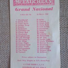 Rare Vintage Grand National Racing Slip