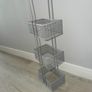Dunnes Stores 3-Tier Metal Storage Caddy with Decorative Baskets in Grey Image 2