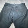 Levis 501 Jeans Mens W33 L31.5 Straight Leg Button Fly Black Wash - Faded Image 10