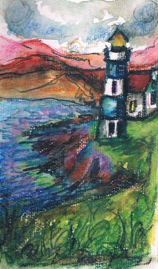 Ireland Inspired Aquarell Landscape from the Artist